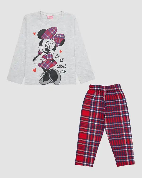 ست بلوز و شلوار دخترانه طرح چهارخانه MINI MOUSE بانی نو