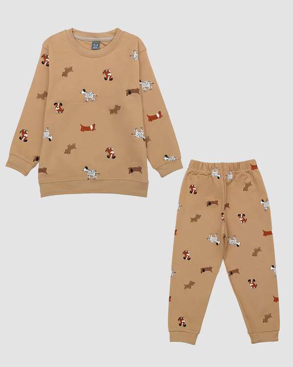 ست بلوز و شلوار پسرانه طرح تمام چاپ DOG بانی نو