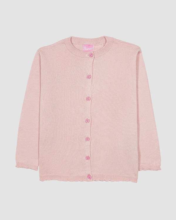 پلیور بافت دخترانه بانی نو طرح ساده صورتی