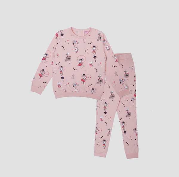 بلوز شلوار دخترانه چاپ سیرک بانی نو