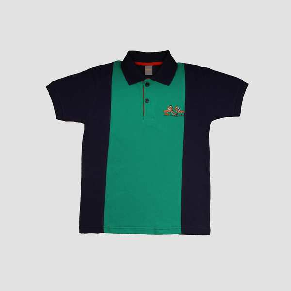 بلوز یقه دار جودون دو رنگ polo سبز بانی نو