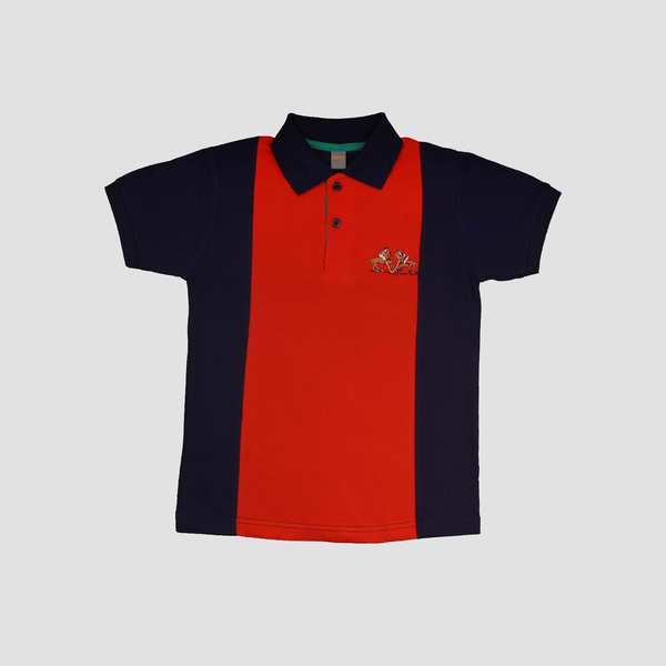 بلوز یقه دار جودون دو رنگ polo نارنجی بانی نو