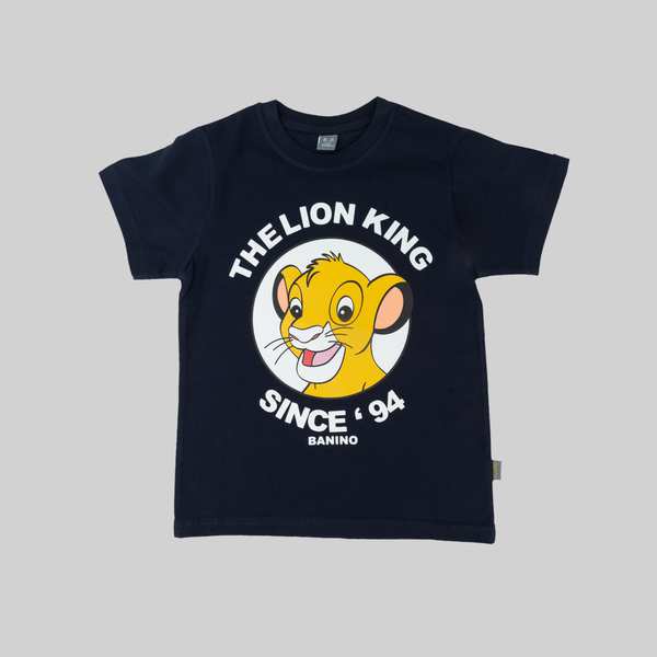 بلوز تک پسرانه یقه گرد 6THE LION KING الی 8سال سرمه ای بانی نو