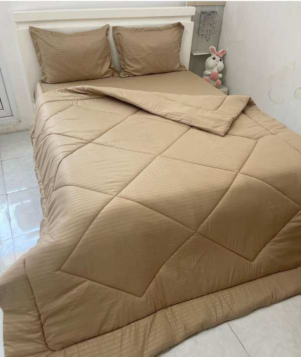 روتختی هتلی راه راه نخ پنبه نسکافه ای