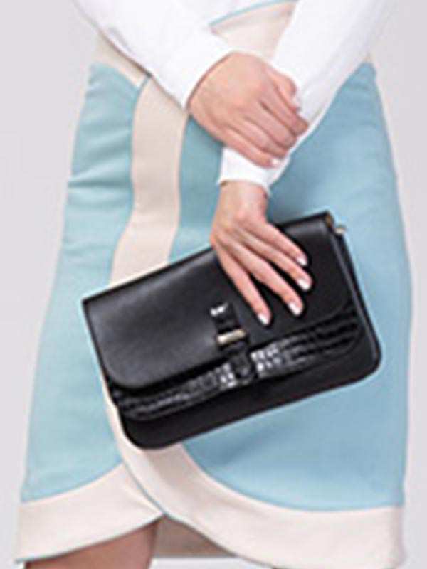 دامن زنانه کوتاه تنگ با برش هلالی فاستونی کلاسیک ایزابلا برنس Bornos