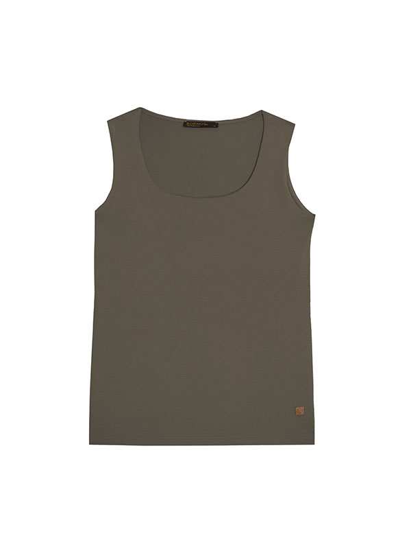 تاپ زنانه تریکو یقه خشتی با سجاف کژوال تابا برنس Bornos