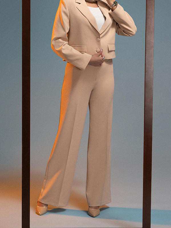 کت زنانه یقه انگلیسی مدل السانا برنس Bornos