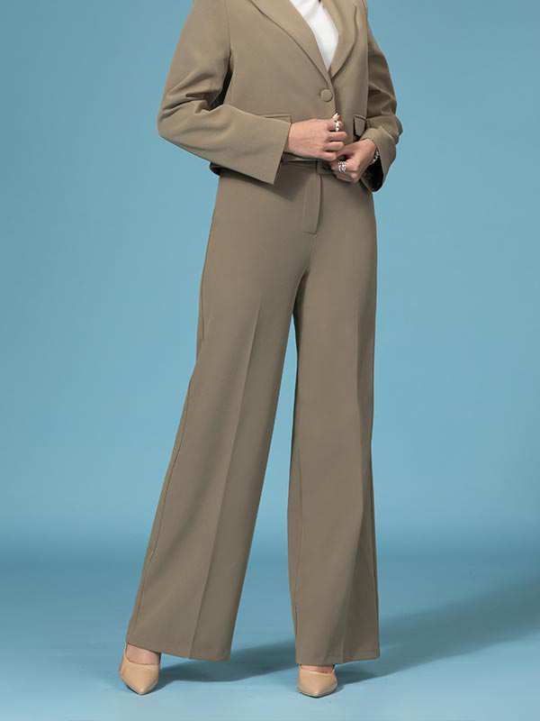 کت زنانه یقه انگلیسی مدل السانا برنس Bornos