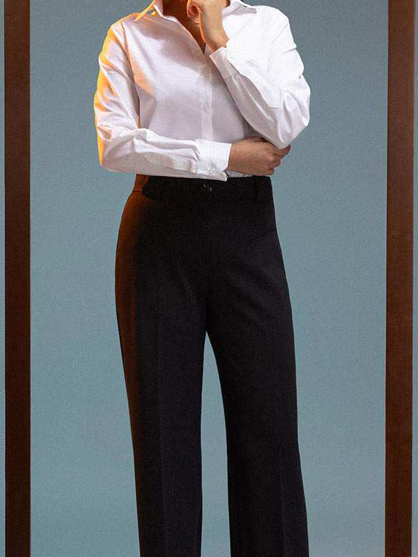 شومیز زنانه پوپلین ساده یقه مردانه کژوال ماهین برنس Bornos