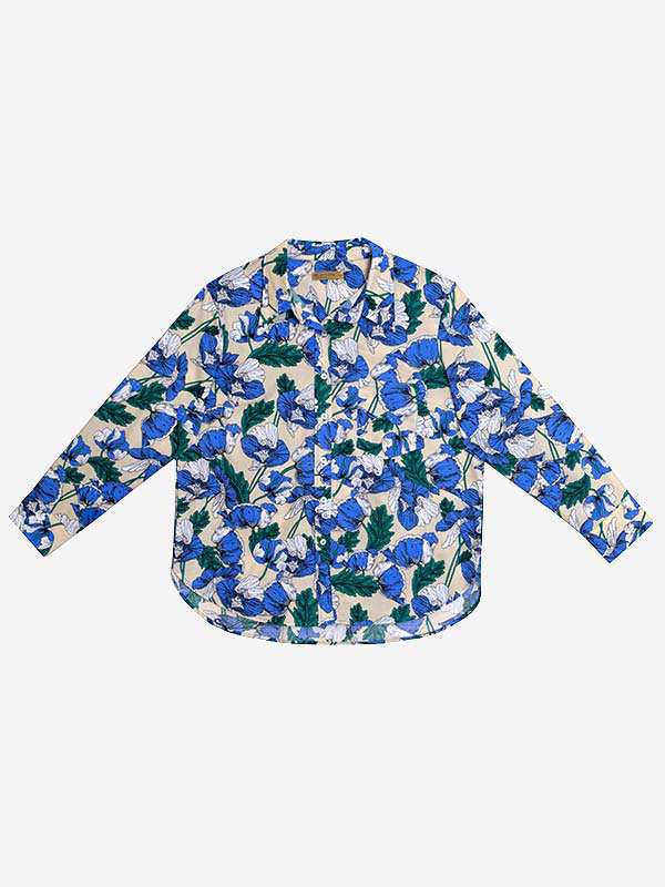 تونیک کتان زنانه طرح دار مدل دلژین برنس Bornos