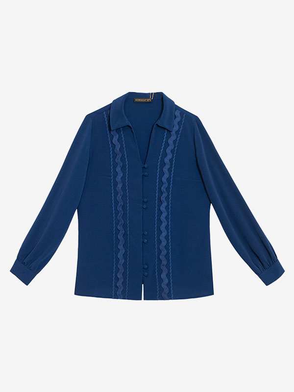 شومیز زنانه نواردوزی مدل روژیار برنس Bornos ?>