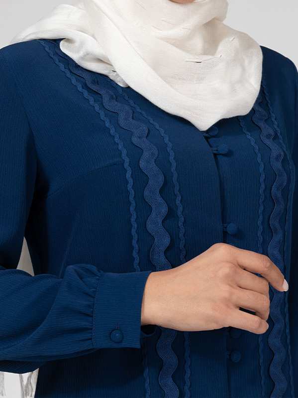 شومیز زنانه نواردوزی مدل روژیار برنس Bornos - تصویر 9