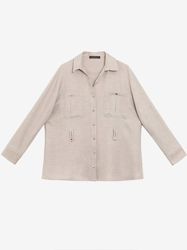 تونیک زنانه لینن کمربند دار مدل خورشید برنس Bornos