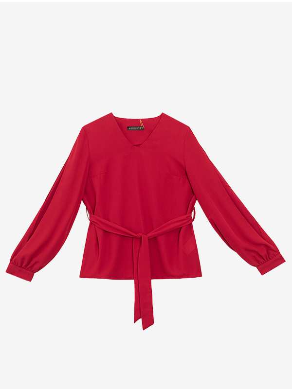 بلوز مجلسی زنانه کمربند دار مدل غزاله برنس Bornos ?>