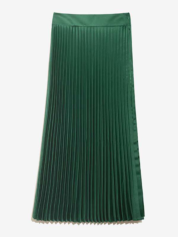 دامن زنانه پلیسه ساتن آمریکایی میدی کلوش فرزانه برنس