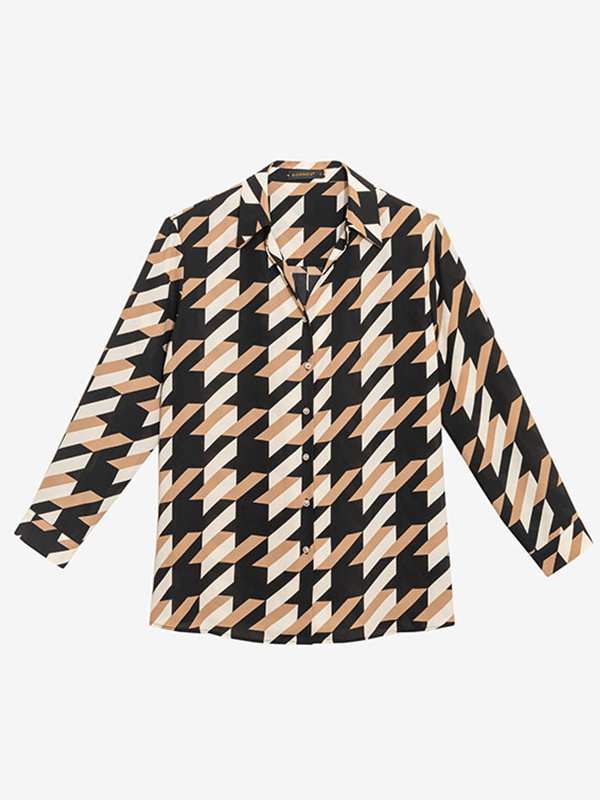 تونیک زنانه کرپ 50105 برنس