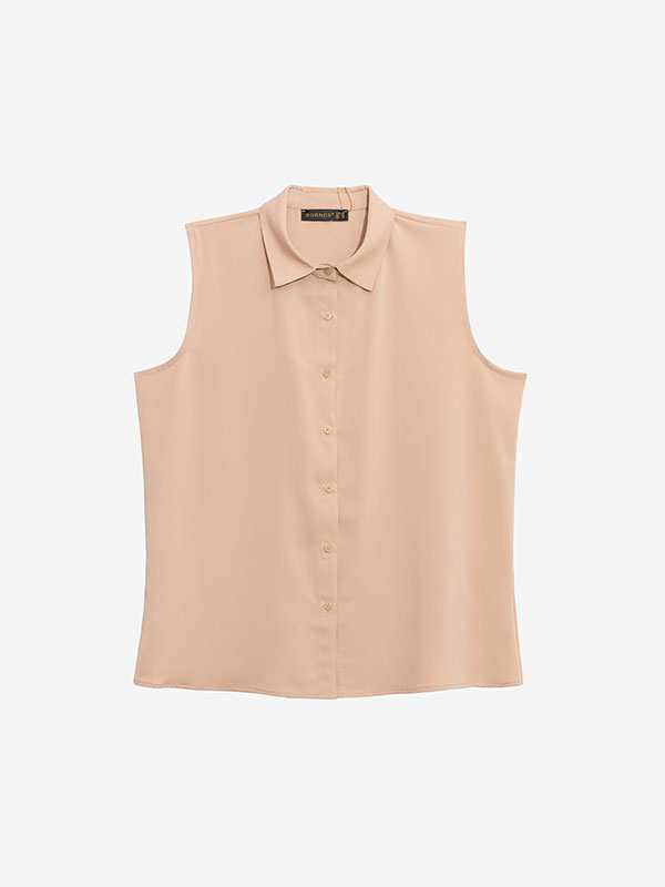 تاپ زنانه مجلسی کرپ یقه گرد 60101 برنس