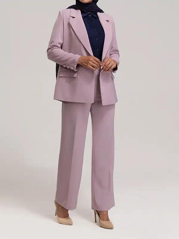 تاپ زنانه مجلسی کرپ یقه گرد 60101 برنس