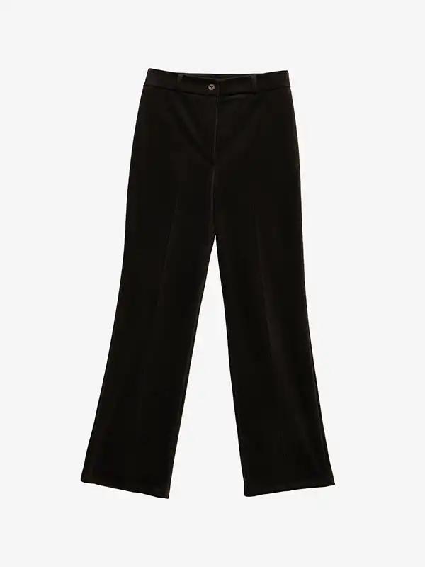 شلوار زنانه مخمل پاییزی راسته قد بلند 10109 برنس