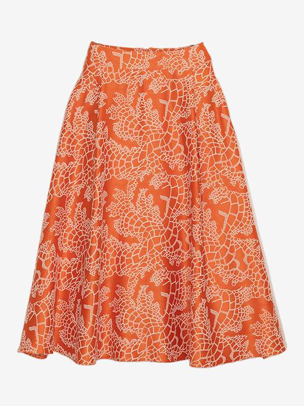 دامن زنانه فون پیلی دار ژاکارد مجلسی 20105 برنس Bornos