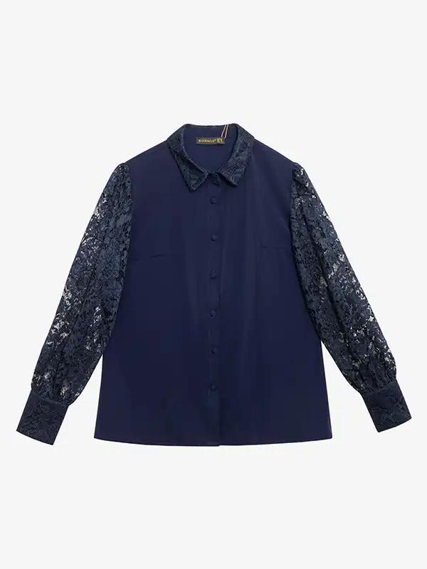 شومیز آستین گیپور مجلسی زنانه مریم برنس Bornos