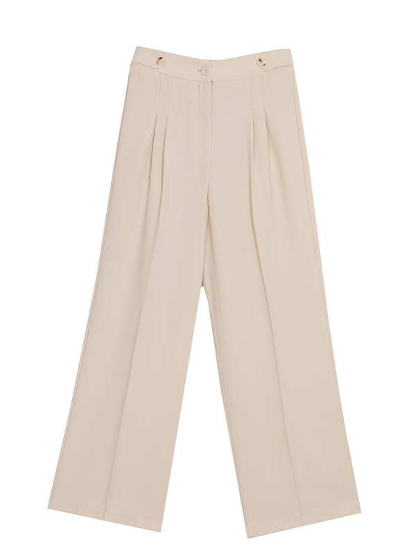 شلوار زنانه کرپ پیلی دار از بالا گشاد 10111 برنس Bornos