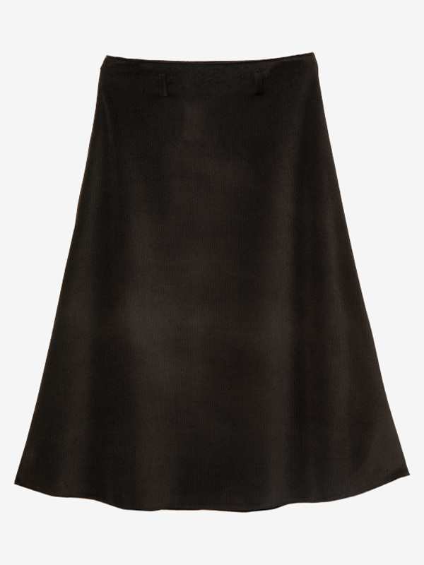 دامن سایز بزرگ مخمل پاییزه زنانه میدی 20109 برنس Bornos