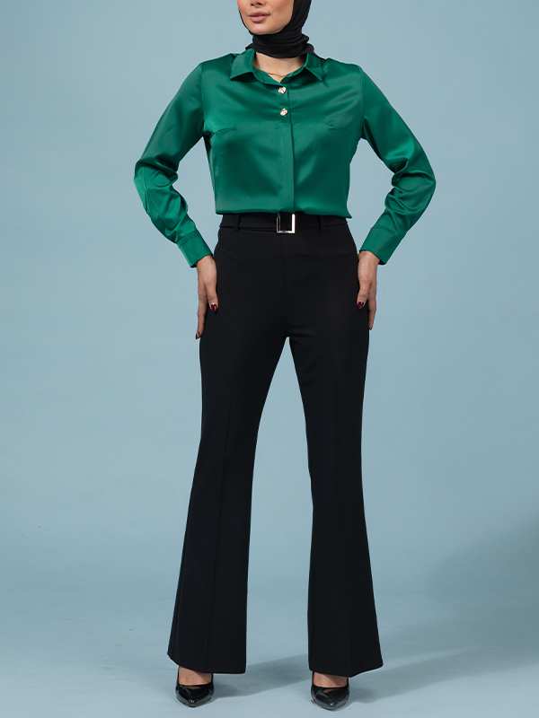 شلوار پارچه ای زنانه 10118 برنس