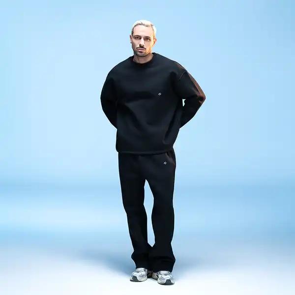 سویشرت مشکی زیگ zig مدل Plain کد 455