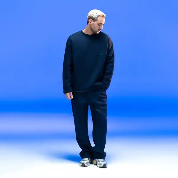 سویشرت سرمه ای زیگ zig مدل Plain کد 457