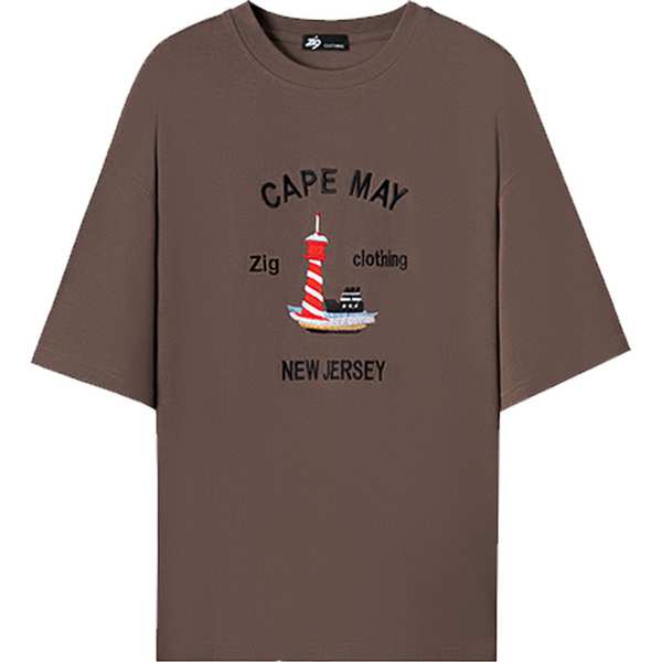 تی شرت مردانه قهوه ای زیگ zig مدل Cape May کد 310