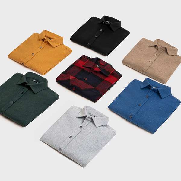 پیراهن مردانه کرم زیگ zig مدل blend کد355 - تصویر 4
