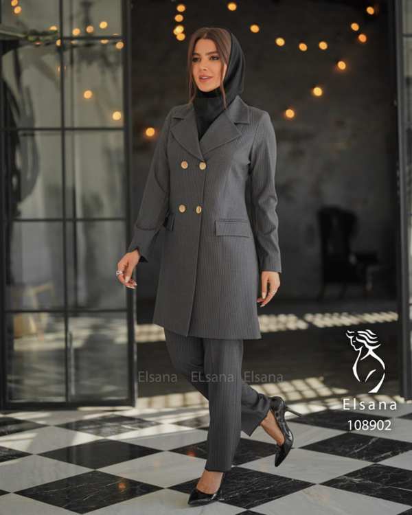 ست کت و شلوار اداری زنانه مدل رویسا دیپلمات السانا Elsana کد 1089