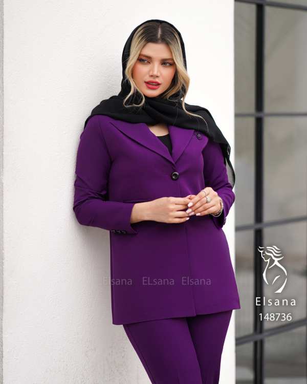 ست لباس زنانه ست کت و شلوار زنانه مدل تمنا السانا Elsana کد 1487 - تصویر 2