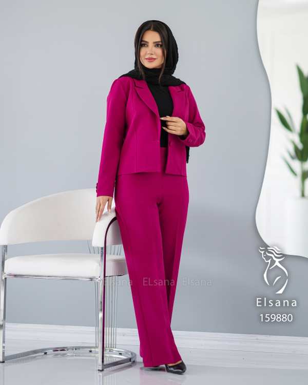 ست کت و شلوار زنانه مدل گلسان السانا Elsana کد 1598