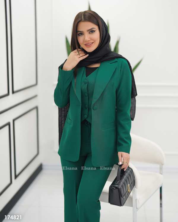 ست کت و شلوار و جلیقه زنانه مدل پندار السانا Elsana کد 1748