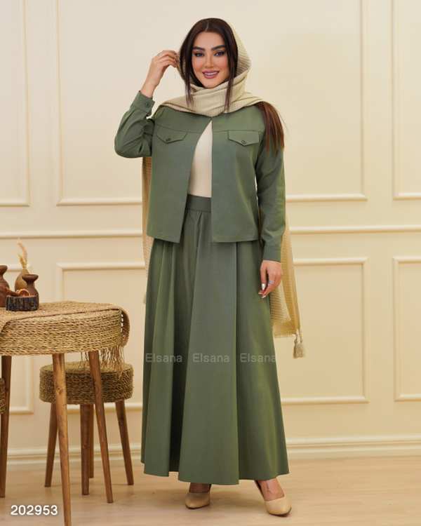 ست کت و دامن زنانه مدل ساجده السانا Elsana کد 2029