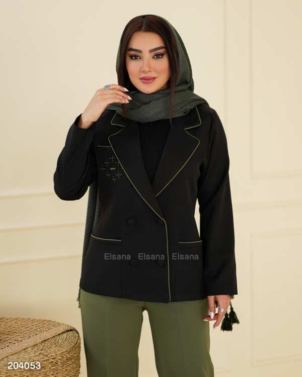 ست کت و شلوار زنانه مدل شادوین السانا Elsana کد 2040