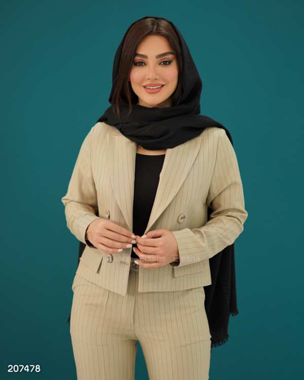 ست کت کراپ و شلوار زنانه مدل غنچه السانا Elsana کد 2074