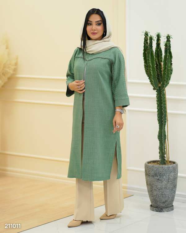 مانتو بلند زنانه مدل یاراد السانا Elsana کد 2110 - تصویر 2