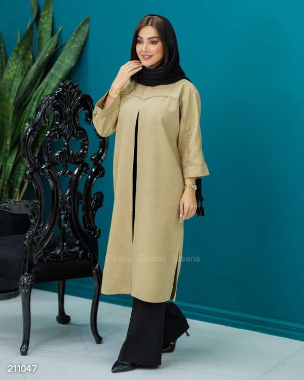مانتو بلند زنانه مدل یاراد السانا Elsana کد 2110