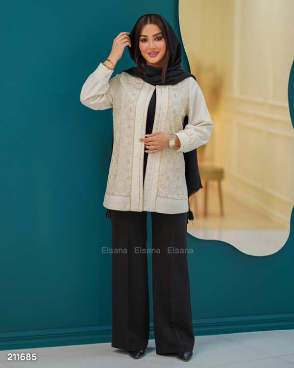 مانتو زنانه گل میس السانا Elsana کد 2116 - تصویر 3