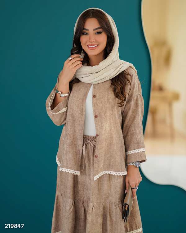 ست شومیز و دامن زنانه مدل شارونا السانا Elsana کد 2198