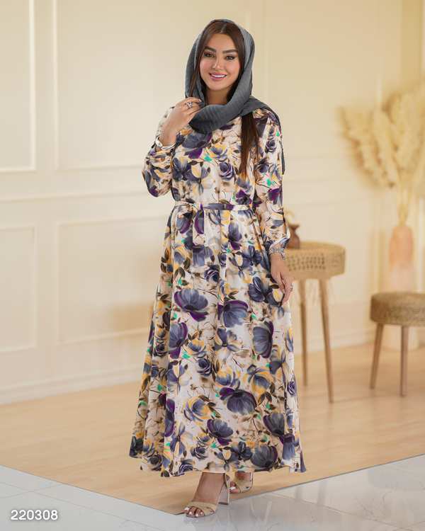 پیراهن ساحلی زنانه مدل رنگین السانا Elsana کد 2203