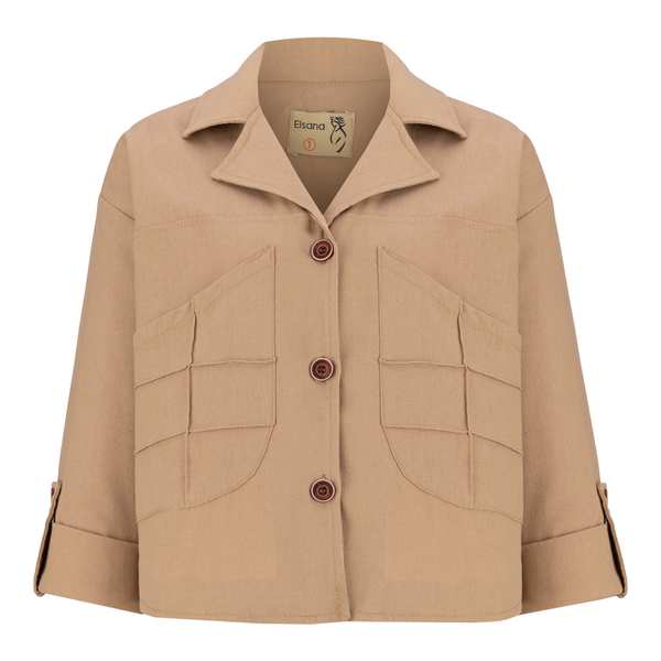 کت زنانه کت کراپ زنانه مدل روزانا السانا Elsana کد 2214 - تصویر 2