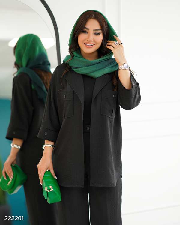 ست مانتو و شلوار زنانه مدل کیمیا السانا Elsana کد 2222 - تصویر 2