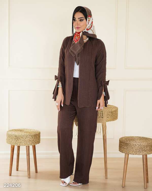 ست کت و شلوار زنانه مدل فلامک السانا Elsana کد 2242