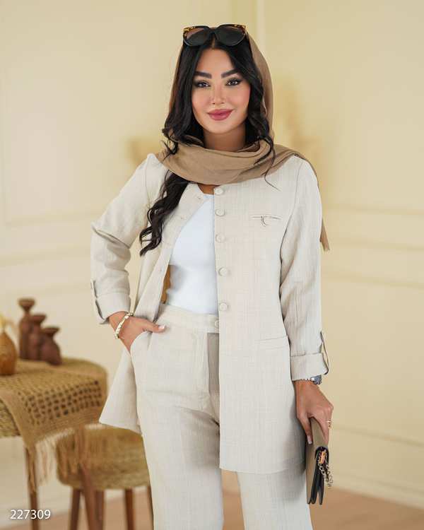 ست مانتو و شلوار زنانه مدل مهزاد السانا Elsana کد 2273