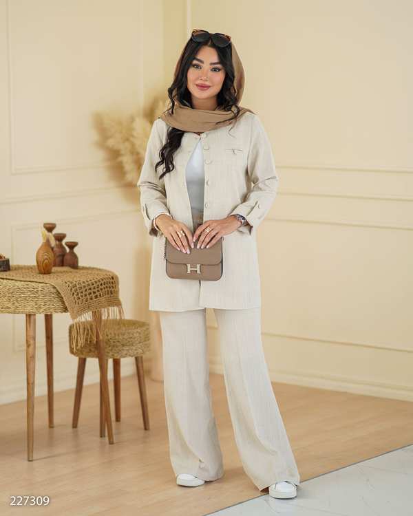 ست مانتو و شلوار زنانه مدل مهزاد السانا Elsana کد 2273 - تصویر 2