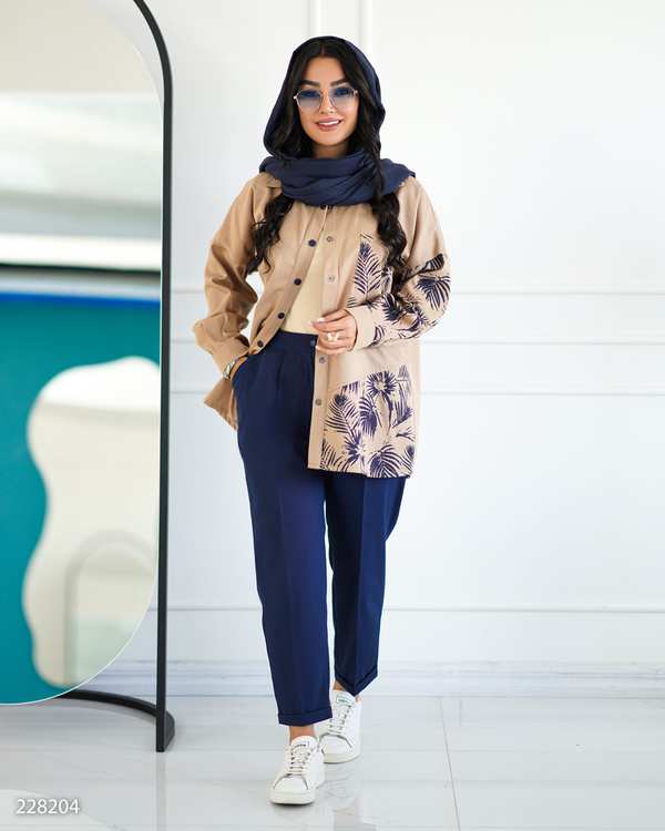 ست مانتو و شلوار زنانه مدل صوما السانا Elsana کد 2282 - تصویر 2